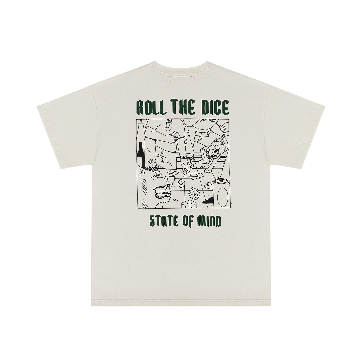 "5OM GRFX" Roll The Dice Tee Off white