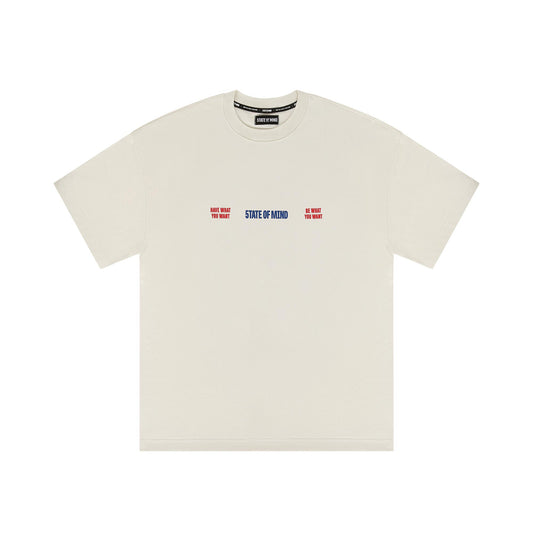 "5OM WORD UP" Sky Is The Limit Tee Off white