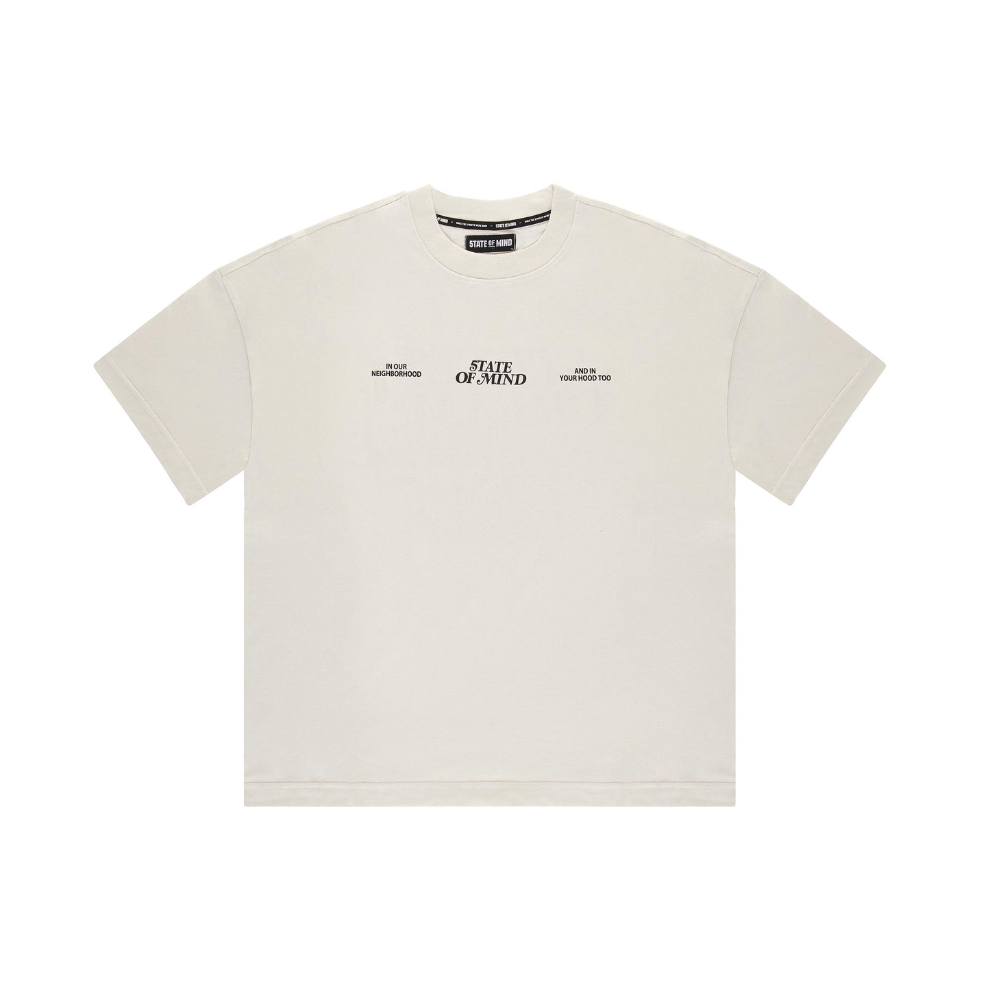 "5OM WORD UP" Street Dreams Tee Off white