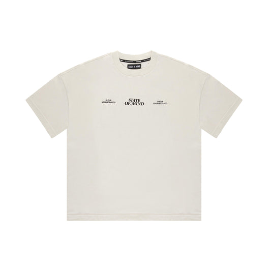 "5OM WORD UP" Street Dreams Tee Off white