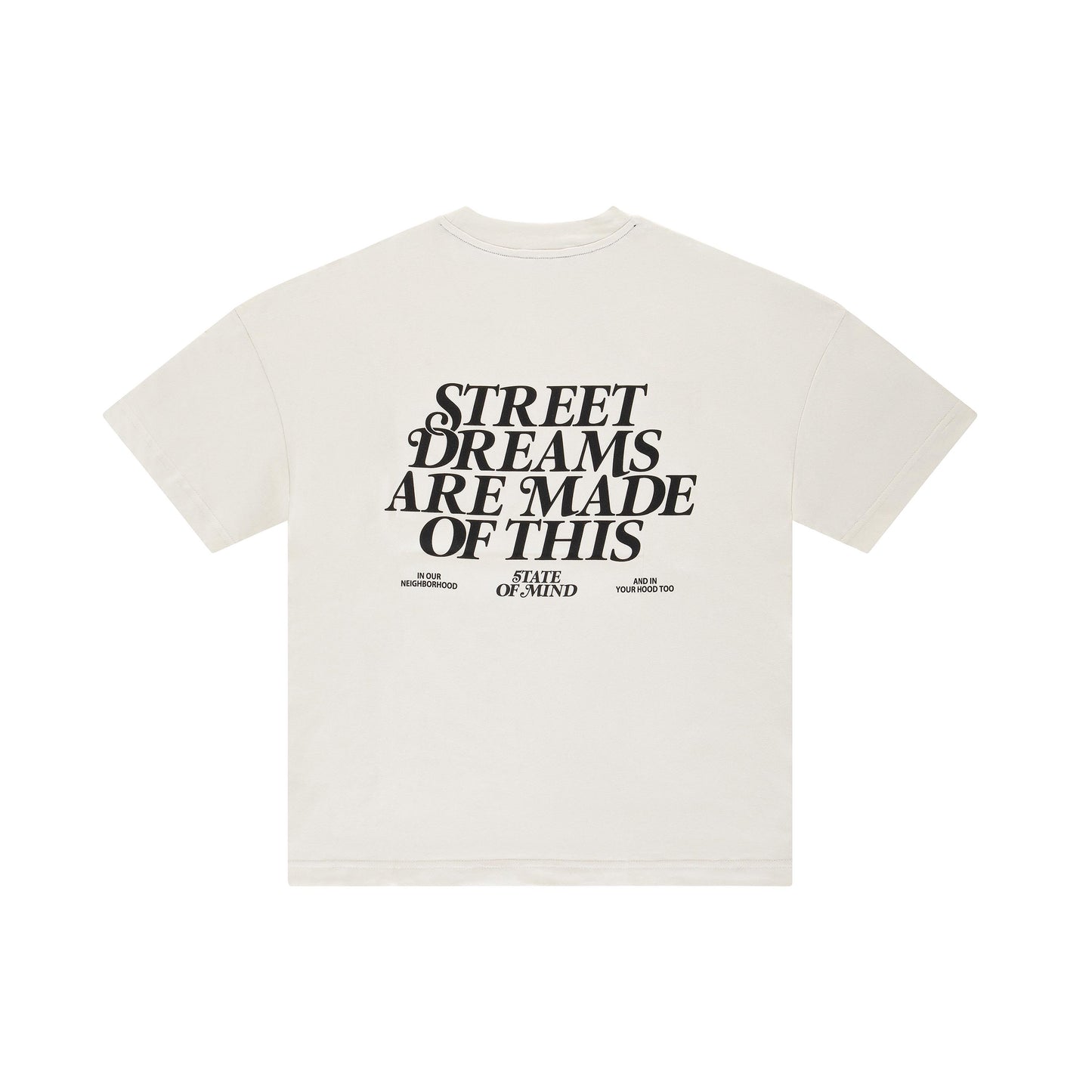 "5OM WORD UP" Street Dreams Tee Off white