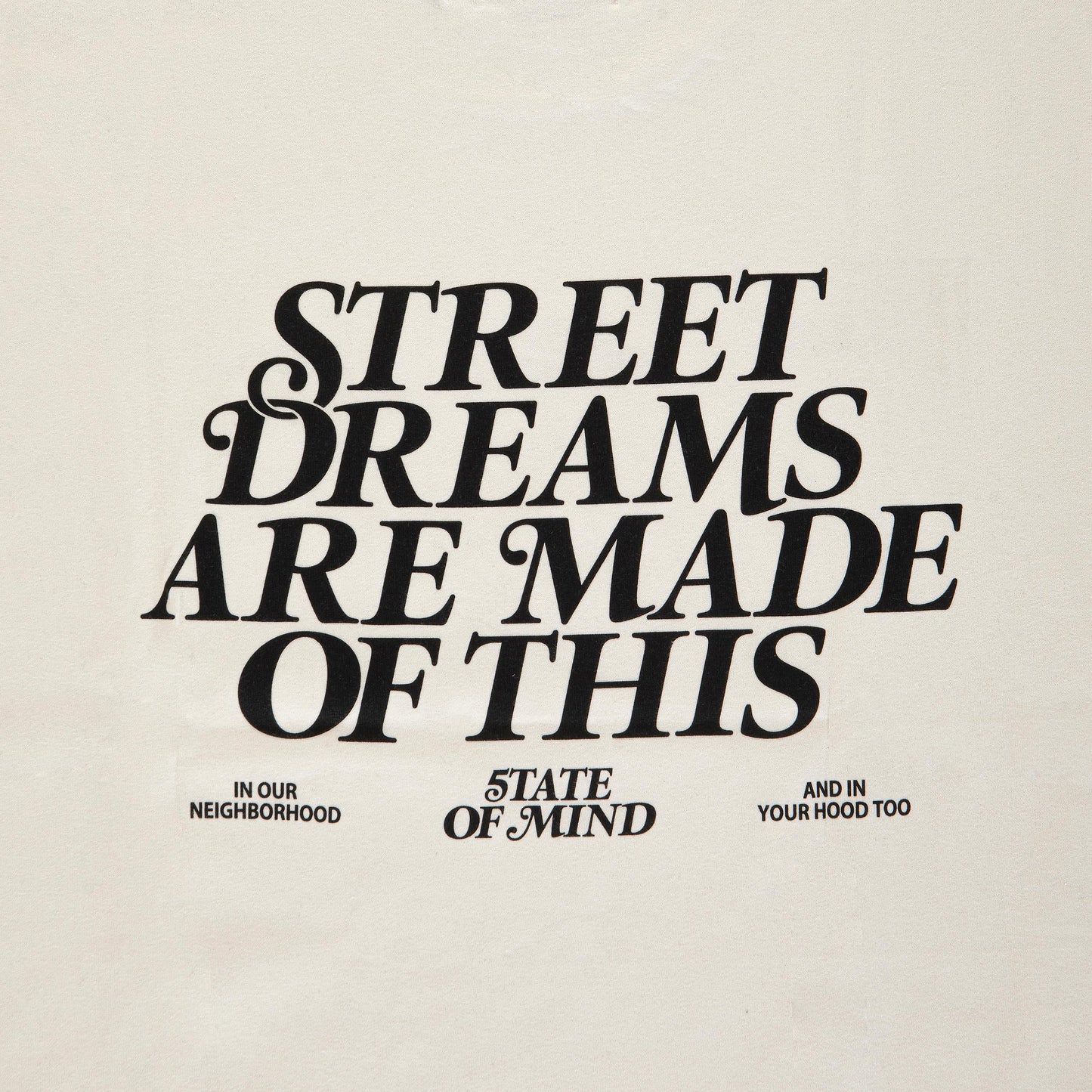 "5OM WORD UP" Street Dreams Tee Off white