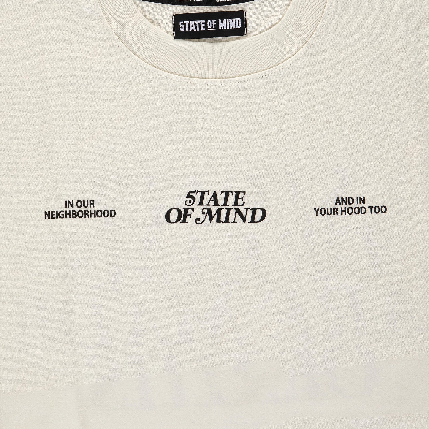 "5OM WORD UP" Street Dreams Tee Off white