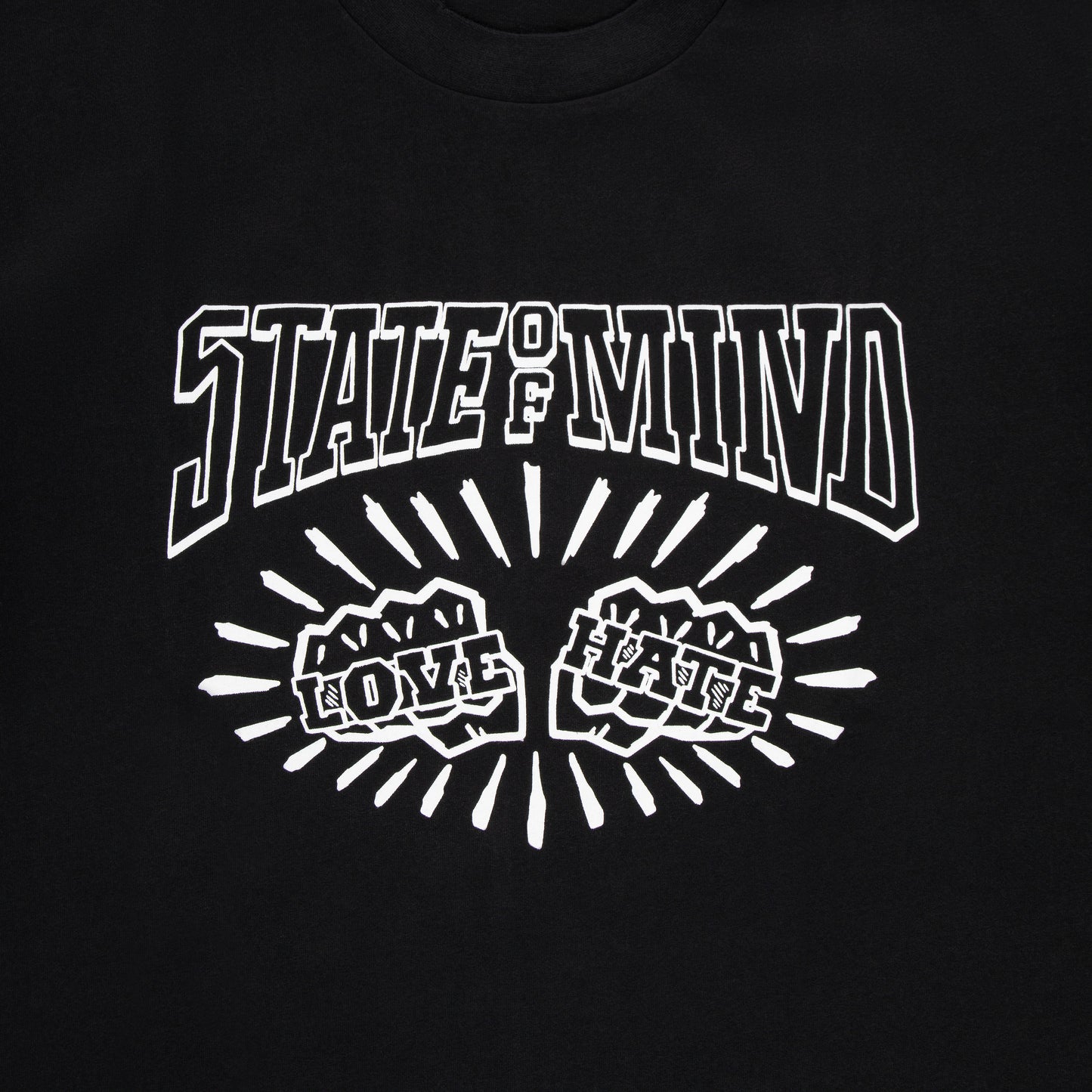 "LOVE AND HATE" T-Shirt Black