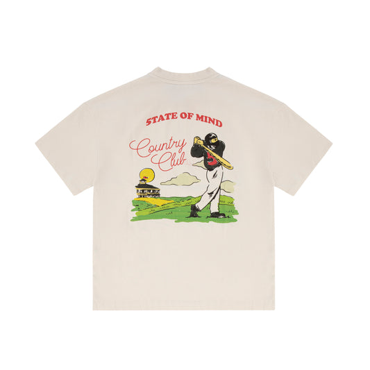 "COUNTRY CLUB " T-Shirt Off White
