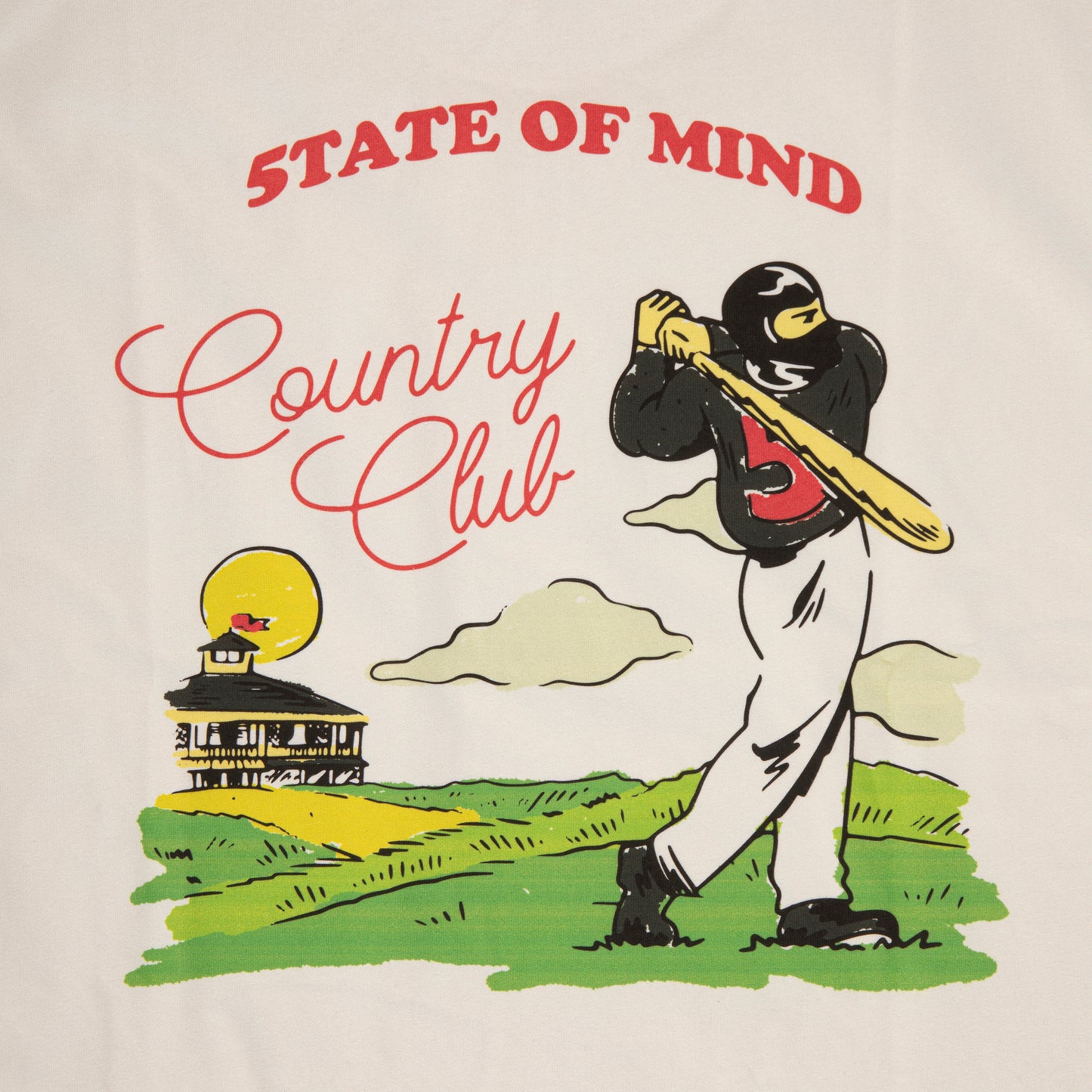 "COUNTRY CLUB " T-Shirt Off White