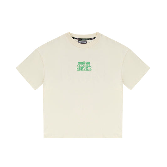 "CLEANING SERVICE" T-Shirt Off White