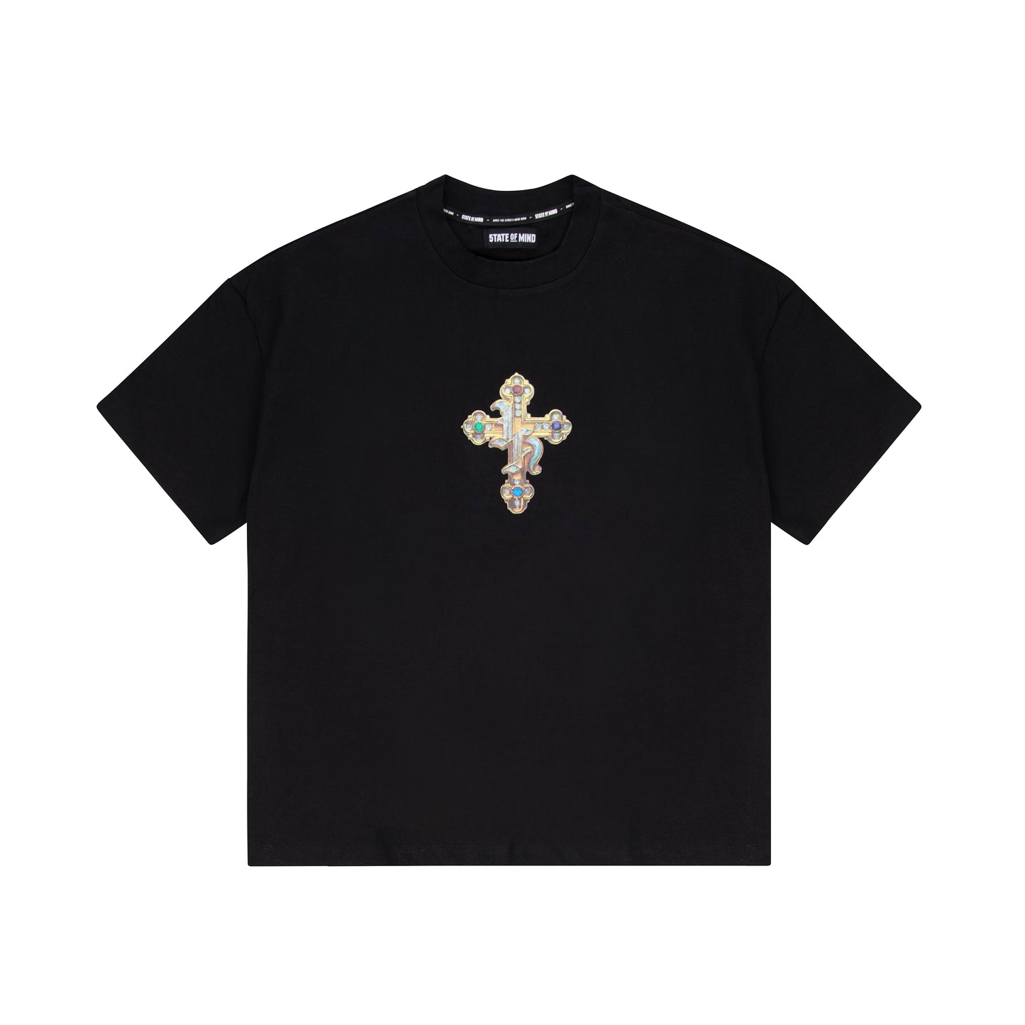 "ITALIAN HUSTLER" by Guè Hustler Bling T-Shirt Black