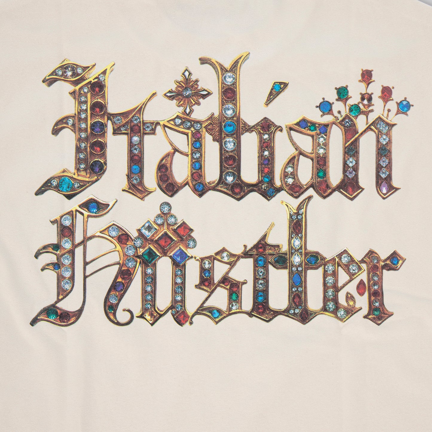 "ITALIAN HUSTLER" by Guè Hustler Bling T-Shirt White