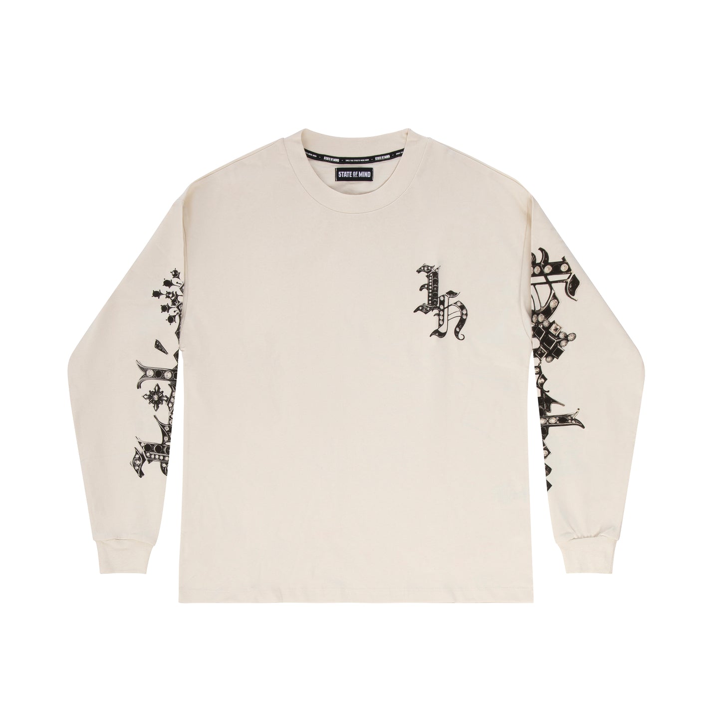 "ITALIAN HUSTLER" by Guè T-Shirt L/S Hustler Bling White