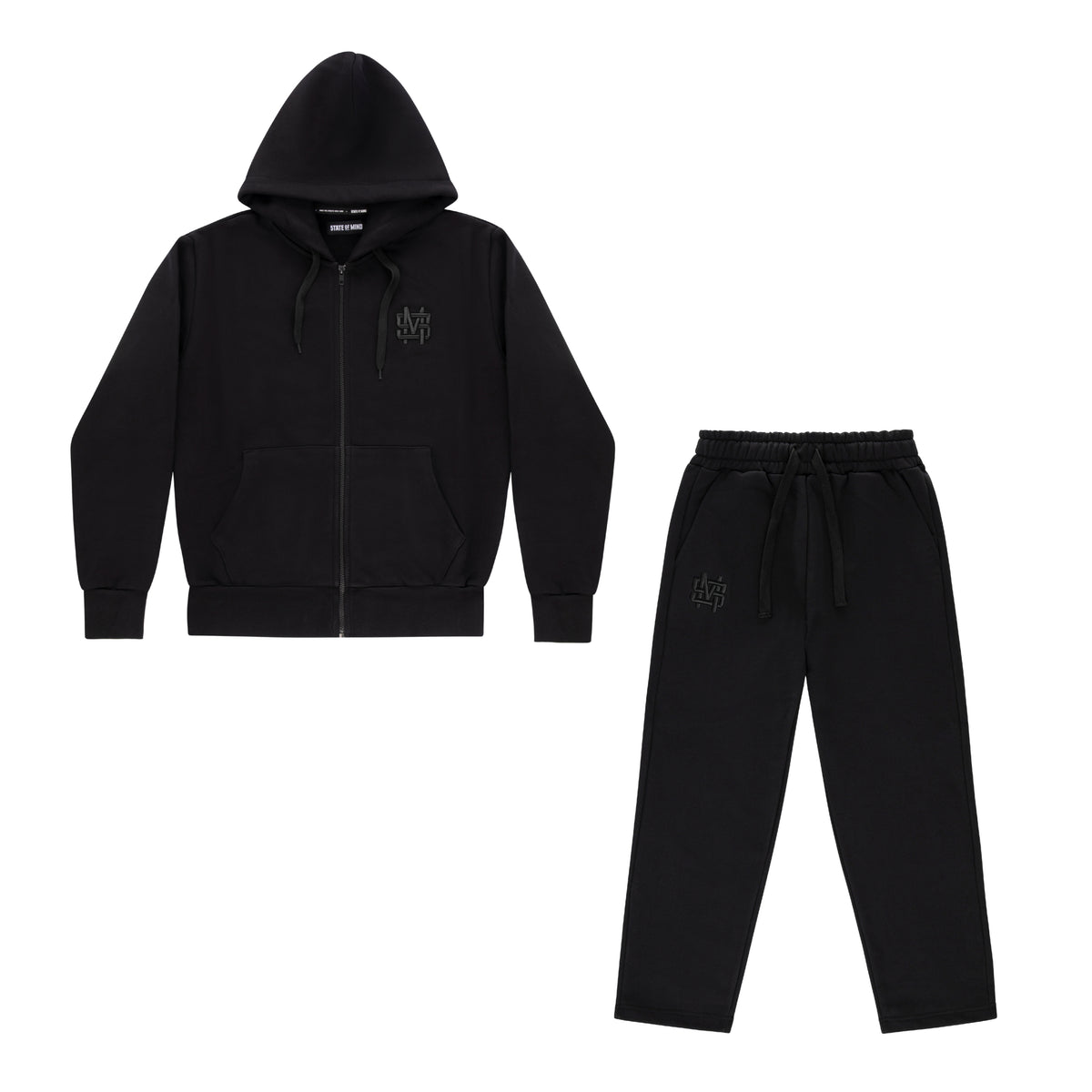 "MONOGRAM" Hooded Tracksuit Black T/T 500g