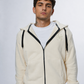 "MONOGRAM" Zip Hoodie Sand T/T 500g