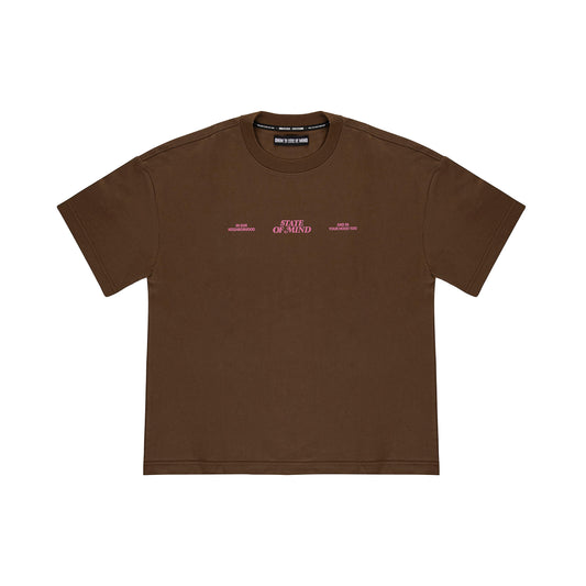 "5OM WORD UP" Street Dreams Tee Brown