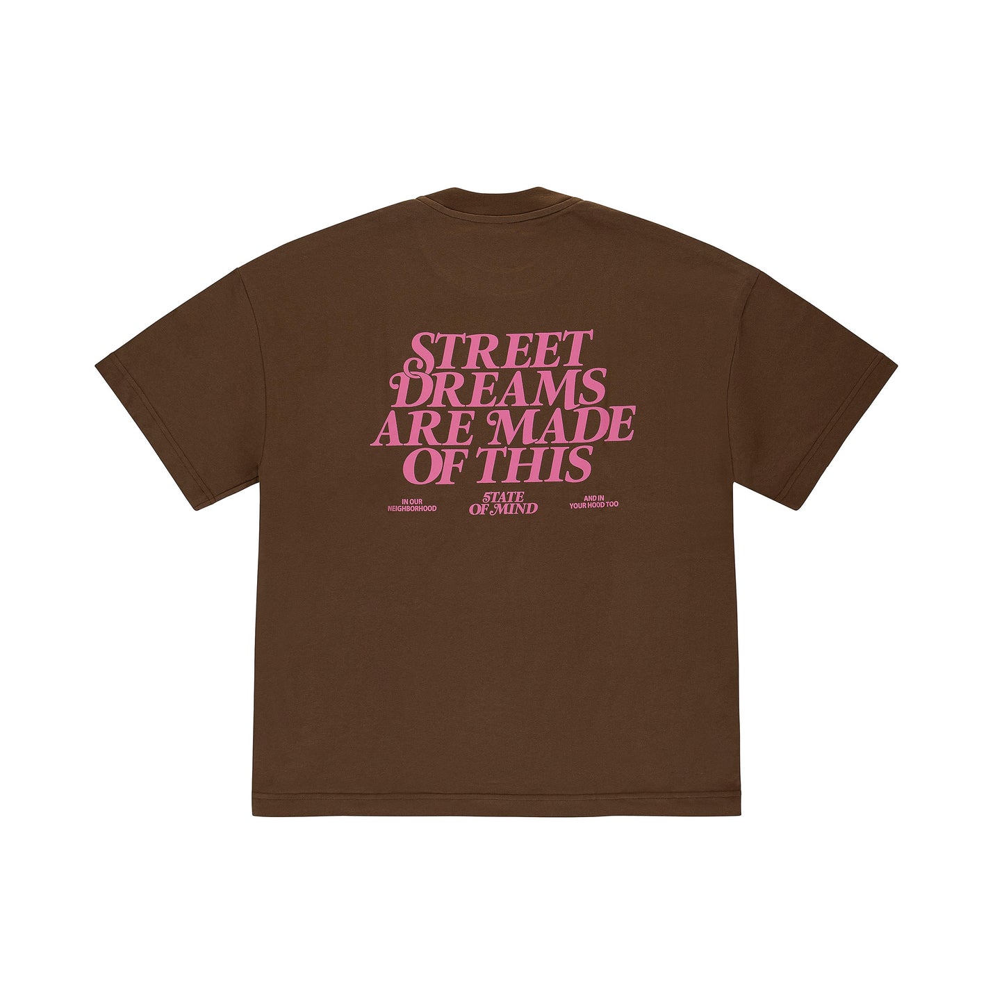 "5OM WORD UP" Street Dreams Tee Brown