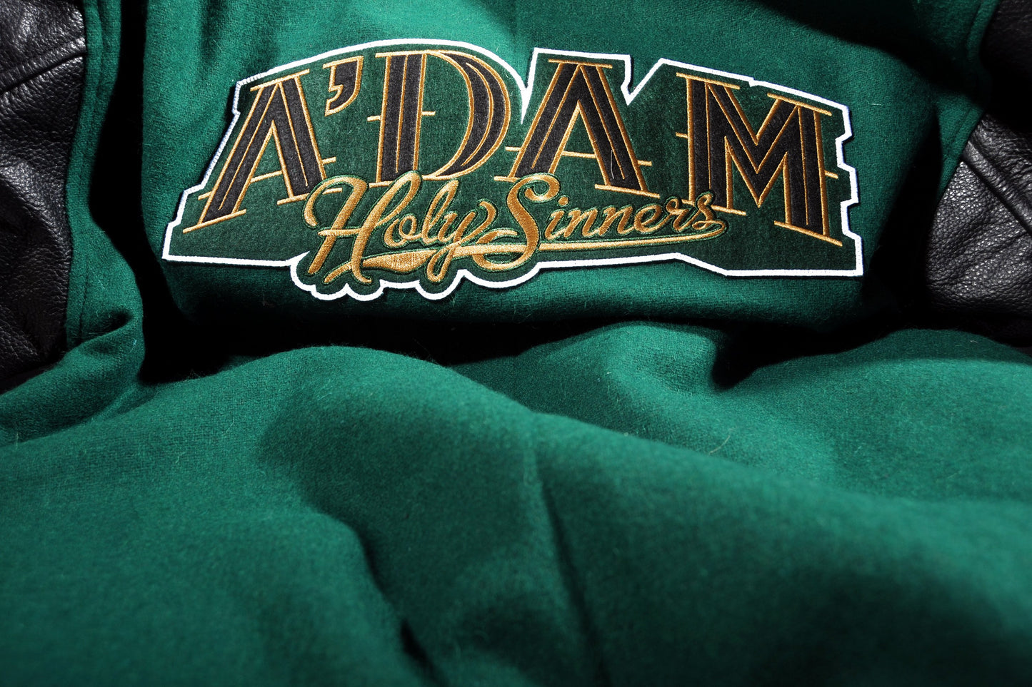 "A'dam Holy Sinners" <br /> varsity jacket b/g