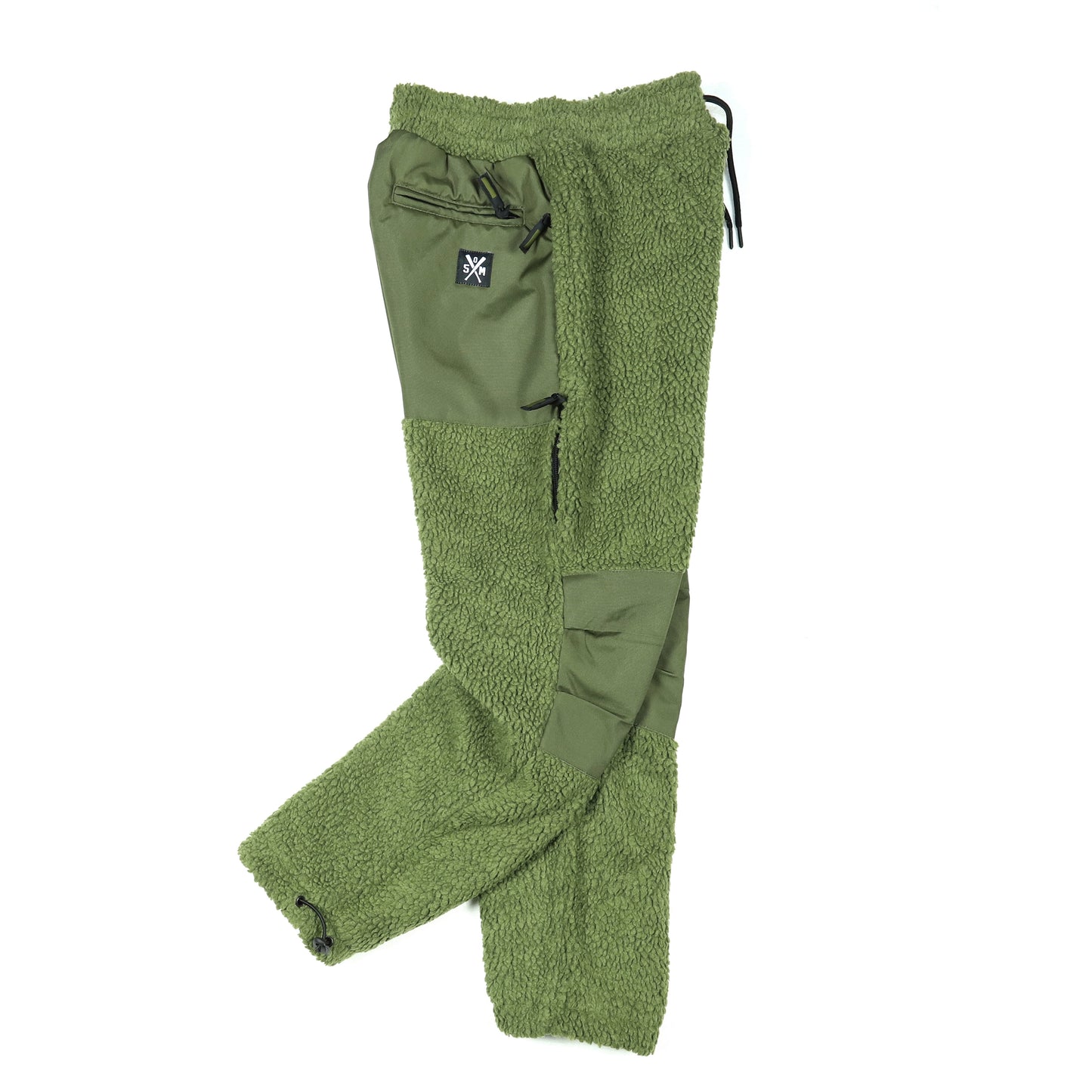 "RETROFUTURE" sherpa pants military green