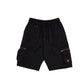 "RETROFUTURE CARGO" Ripstop Cargo Short Black