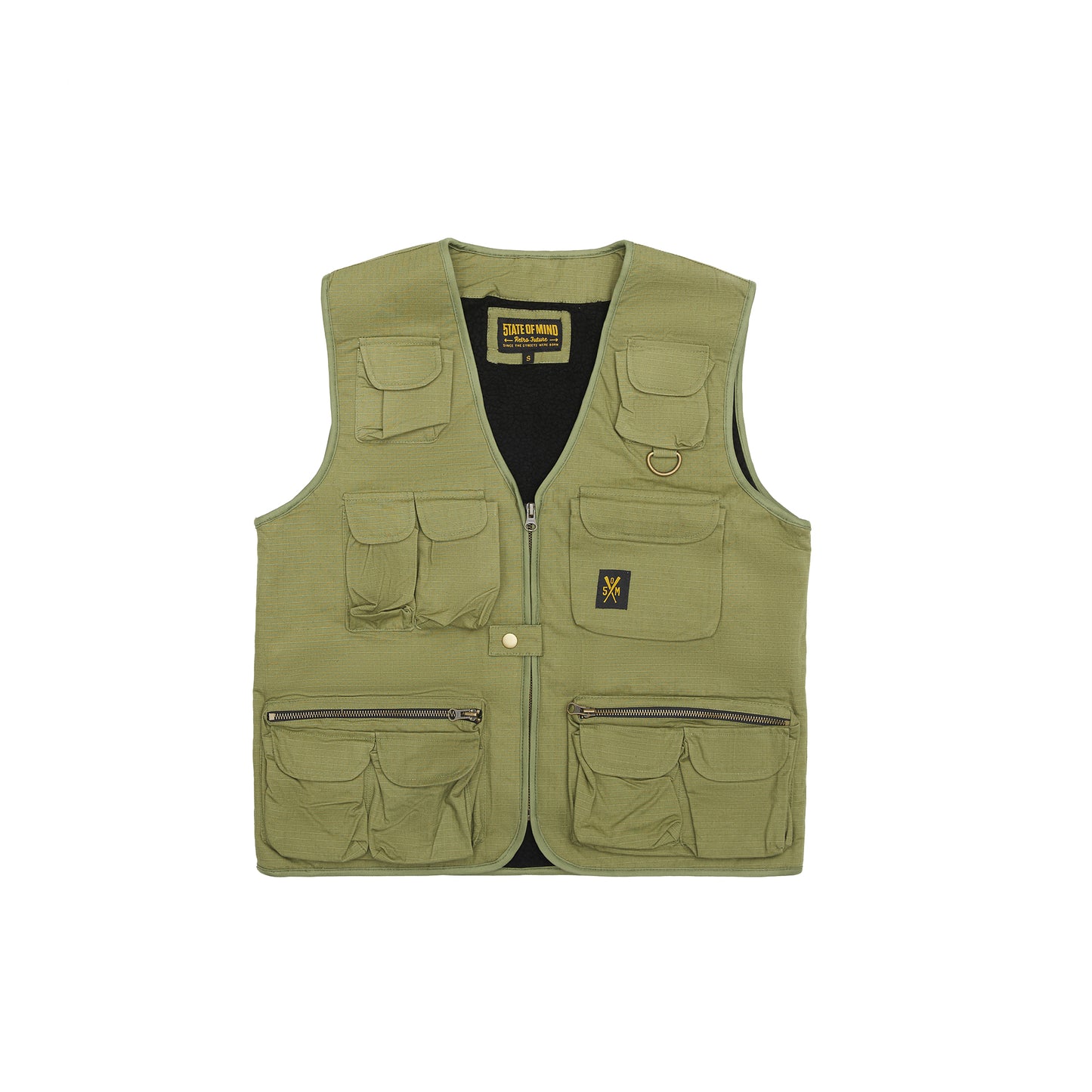 "RETROFUTURE" military green ripstop cargo Vest