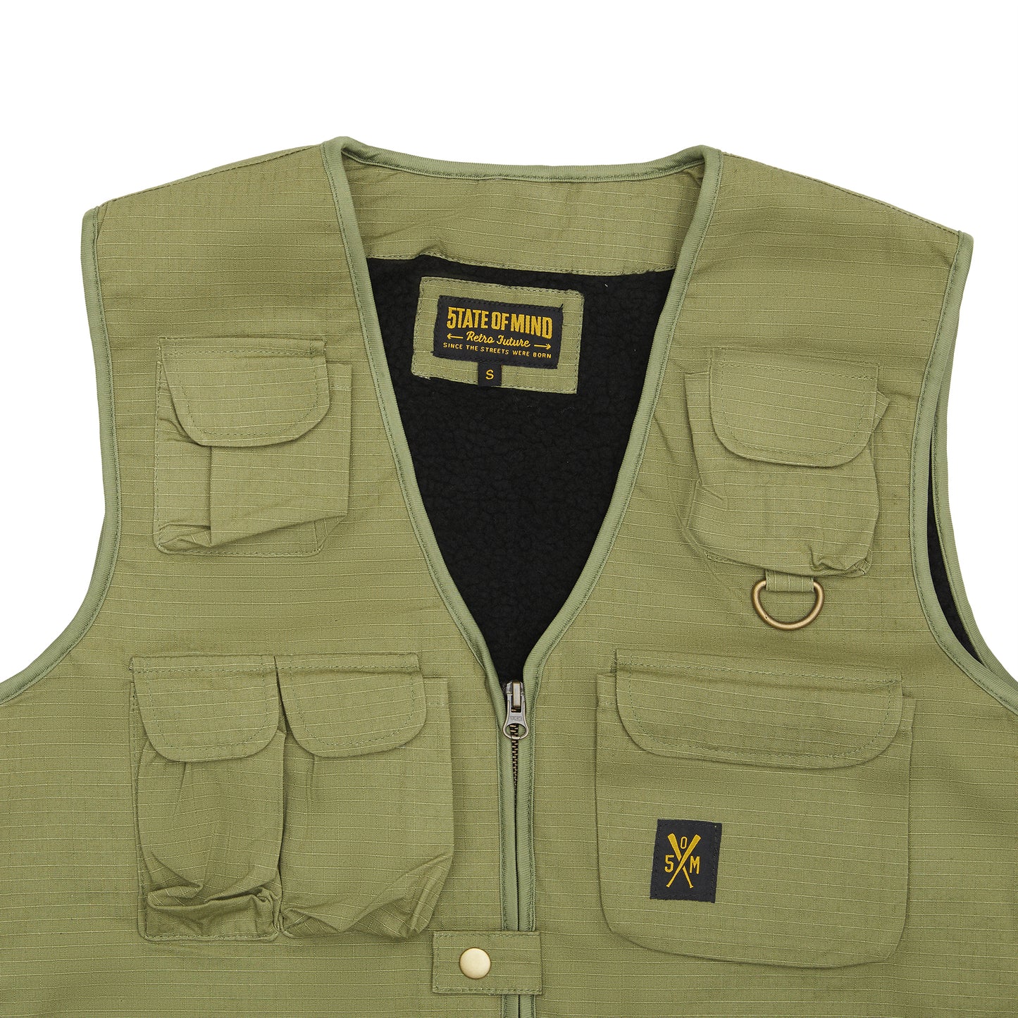 "RETROFUTURE" military green ripstop cargo Vest