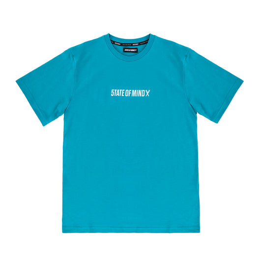" BOX LOGO " T-Shirt Azzurra