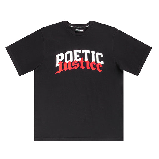 " POETIC JUSTICE " T-Shirt Nera