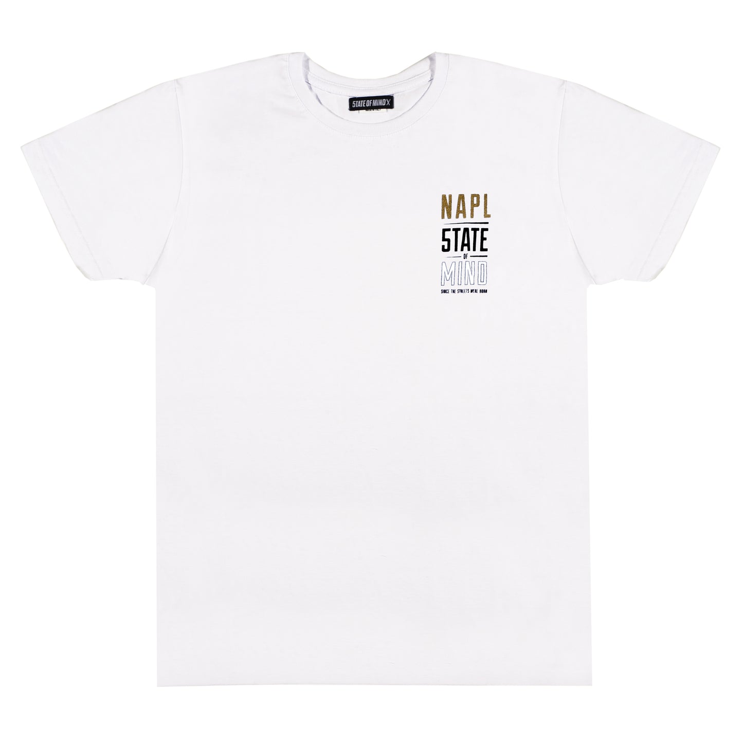 "NAPL CELEBRATION" gold & reflective white t-shirt