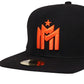 " EMME-I MIRACLES " Cappello Monogram Snapback Nero/Arancione
