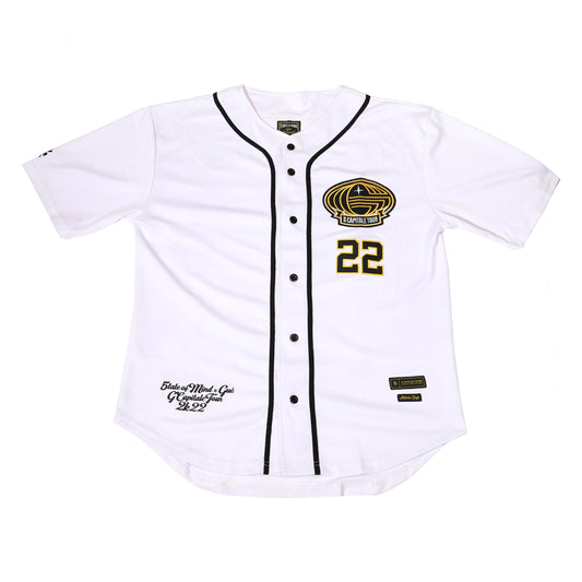 "5OM x GUE' x G-CAPITALE" baseball jersey