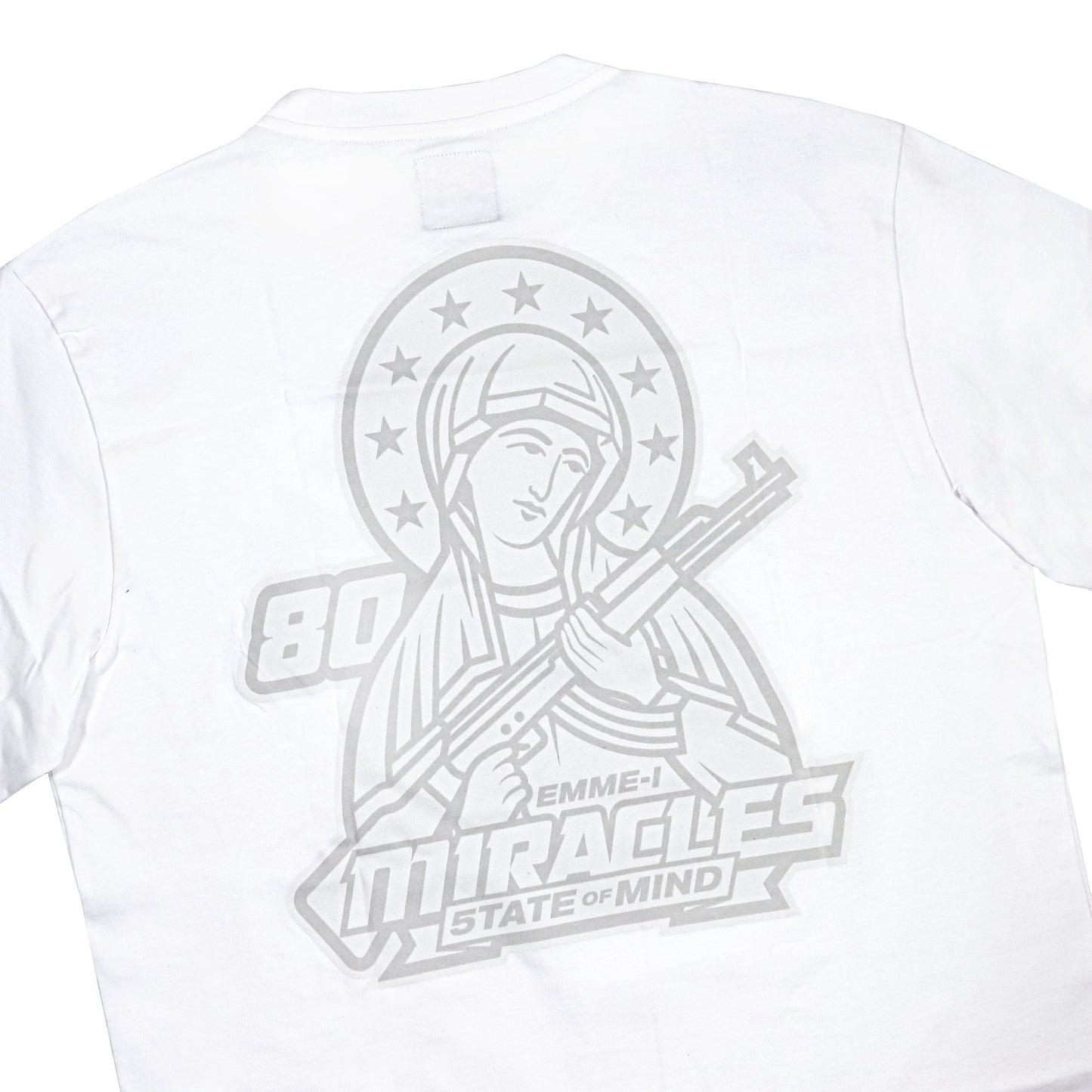 " EMME-I MIRACLES MADREPERLA " T-Shirt Bianca