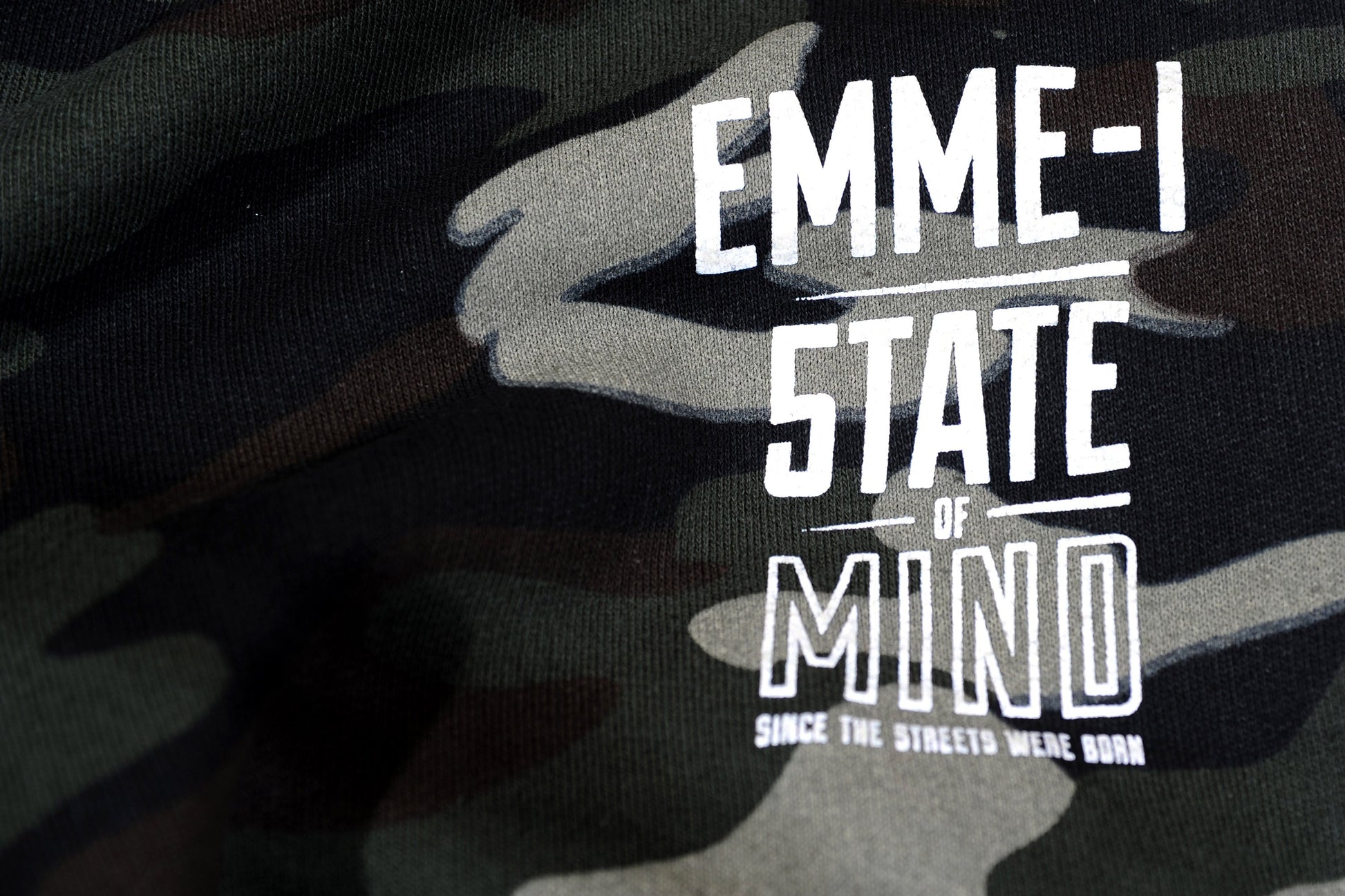 "EMME-I CELEBRATION" <br /> tundra camo sweatshirt